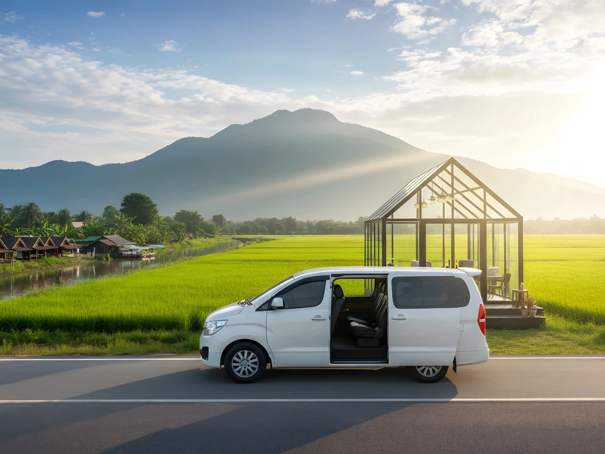 ไปเที่ยวราชบุรี 1 วัน ไปกับรถตู้ VIP เที่ยวสวนผึ้ง - ตลาดน้ำดำเนินสะดวก คาเฟ่สวย